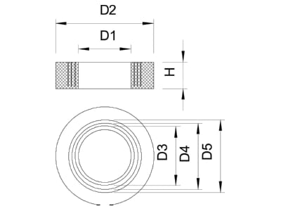 Mazeichnung 2 OBO 107 B PG9 Einschnittring Gummi