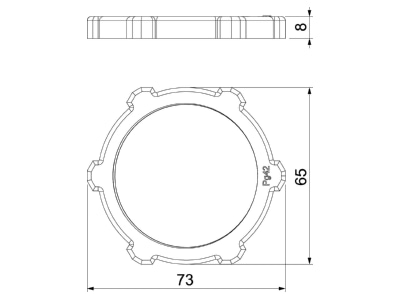 Mazeichnung 2 OBO 116 PG42 Gegenmutter Iso