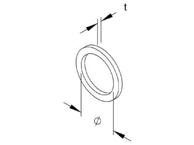 Dimensional drawing Kleinhuis 987PERB M16 Sealing ring for M16 thread