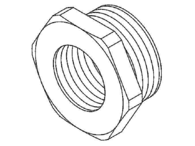 Dimensional drawing 1 Kleinhuis 1893M2016 Adapter ring M16   M20 plastic
