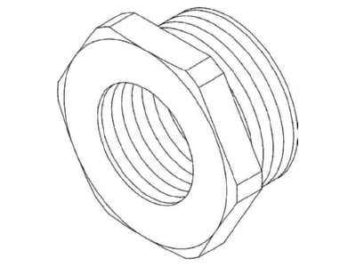 Dimensional drawing 1 Kleinhuis 1893M2516 Adapter ring M16   M25 plastic
