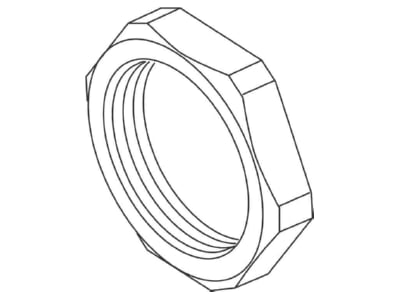 Dimensional drawing 2 Kleinhuis 3420M25 Locknut for cable screw gland M25