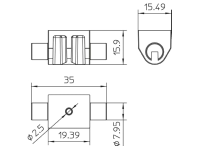 Mazeichnung 1 OBO 165 MBG UH Adapter f Dachleitungshalter