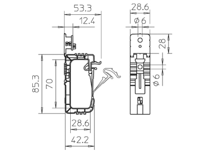 Mazeichnung 1 OBO 2031 20 SP Grip Sammelhalterung