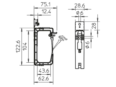 Mazeichnung 1 OBO 2031 40 SP Grip Sammelhalterung