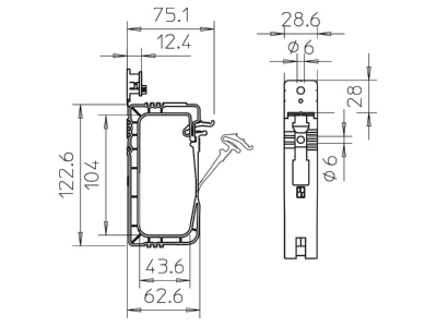 Mazeichnung 2 OBO 2031 40 SP Grip Sammelhalterung