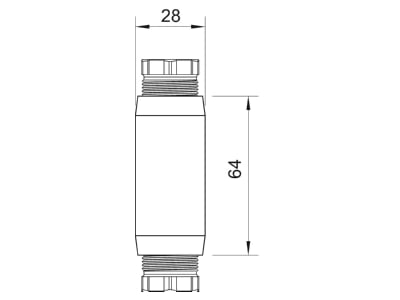 Mazeichnung 3 OBO 117 5x2 5 Kabelverbindungsmuffe m Klemmeneins 