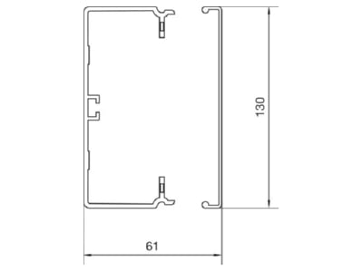 Mazeichnung Tehalit FB 60130 lgr Installationskanal