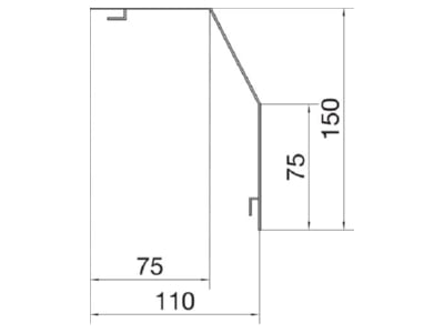 Mazeichnung Tehalit RK 150 lgr Abdeckprofil