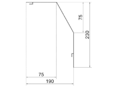 Mazeichnung Tehalit RK 230 lgr Abdeckprofil