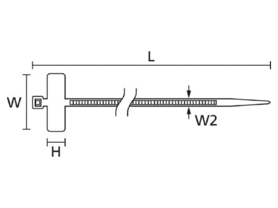 Dimensional drawing Hellermann Tyton IT18R PA66 NA C1 Wire cable marking system 6   16mm