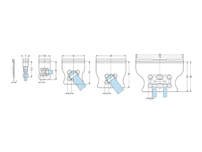 Dimensional drawing WAGO 734 327 Accessory for terminal