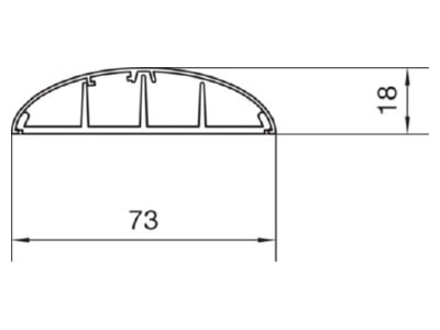 Mazeichnung Tehalit SL 18075 gr Aufbodenkanal 18x75mm