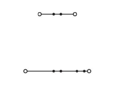 Schaltbild WAGO 2000 2201 Doppelstockklemme 2 Leiter  grau