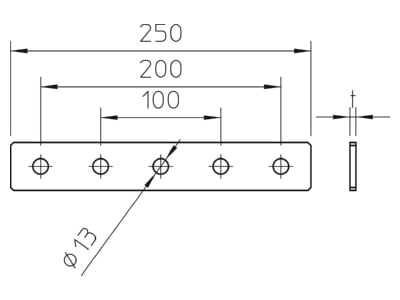 Dimensional drawing 2 OBO GMS 5 VP A2 Coupler for support profile rail