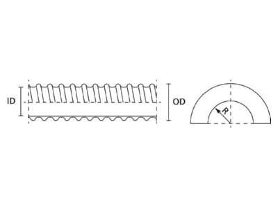 Mazeichnung Hellermann Tyton PSR12 PVC Spiralschlauch innen glatt