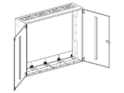 Product image 1 ABN S46 Empty meter cabinet IP43 950x1050mm S 46
