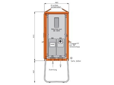 Product image 1 Walther WA0011 Cable entry cabinet 55kVA 100A
