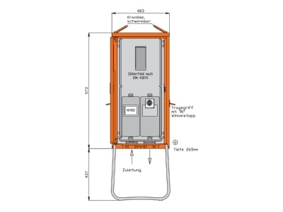 Product image 2 Walther WA0011 Cable entry cabinet 55kVA 100A