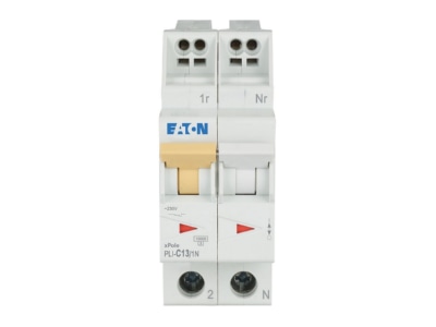 Produktbild Vorderseite Eaton PLI C13 1N Leitungsschutzschalter C 13A  1p N Steckkl 