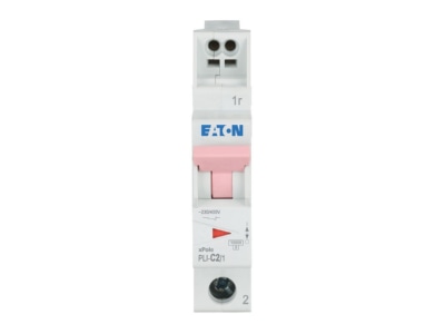 Product image front Eaton PLI C2 1 Miniature circuit breaker 1 p C2A
