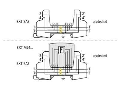 Schaltbild 1 Dehn BXT BAS Basisteil f Blitzductor XT