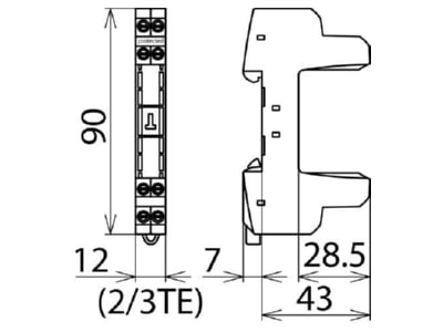 Mazeichnung 1 Dehn BXT BAS Basisteil f Blitzductor XT