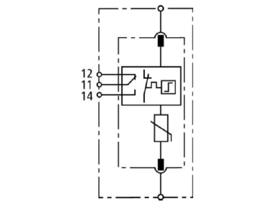 Circuit diagram Dehn DG S 275 FM Surge protection for power supply
