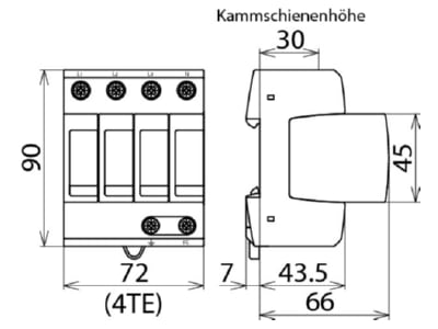 Mazeichnung 1 Dehn DG M TT 275 Ueberspannungsableiter DEHNguard 