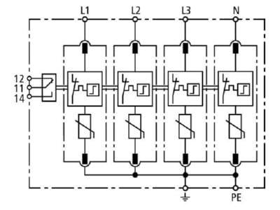 Schaltbild 2 Dehn DG M TNS 275 FM Ueberspannungsableiter DEHNguard 