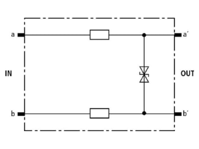 Circuit diagram 1 Dehn DRL RD 60 Lightning arrester for signal systems
