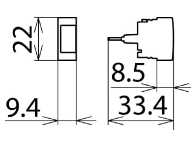 Dimensional drawing 1 DEHN DRL HD 24 Surge protection for signal systems
