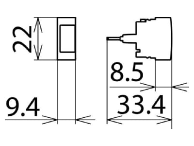 Dimensional drawing 3 DEHN DRL HD 24 Surge protection for signal systems