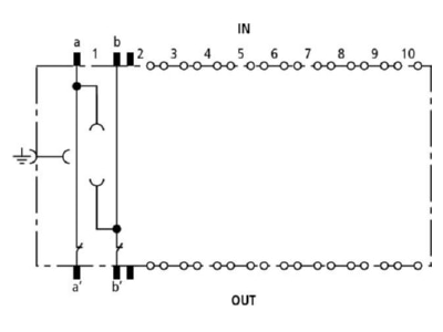 Circuit diagram 1 Dehn BM 10 DRL Basic element for surge protection

