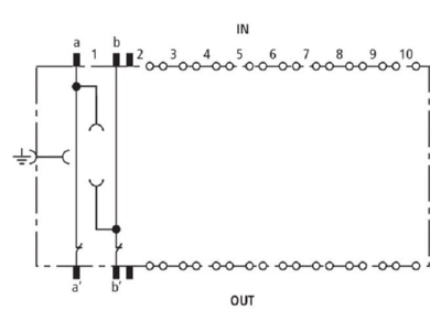 Circuit diagram 2 Dehn BM 10 DRL Basic element for surge protection
