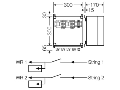 Mazeichnung Hensel Mi PV 2222 PV GAK mit UeSE