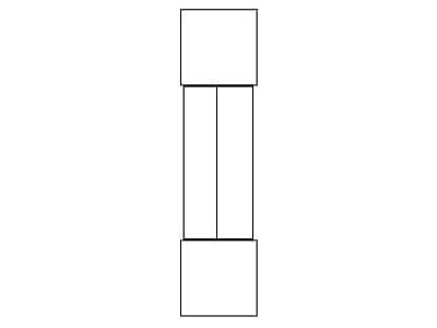 Dimensional drawing Eska 525 625 Miniature fuse fast 6 3A 5x25 mm