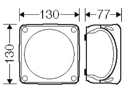 Mazeichnung Hensel KF 0600 G Kabelabzweigkasten bis 6 o Klemme