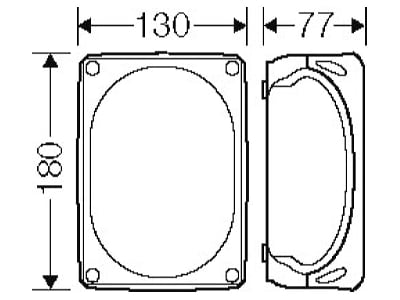 Mazeichnung Hensel KF 1000 B Kabelabzweigkasten bis 10 o Klemme