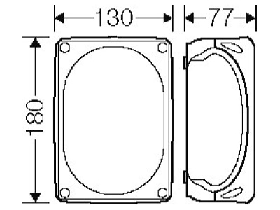 Mazeichnung Hensel KF 1000 G Kabelabzweigkasten bis 10 o Klemme