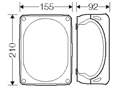 Mazeichnung Hensel KF 1600 G Kabelabzweigkasten bis 16 o Klemme