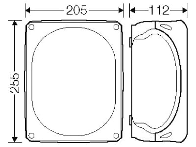 Mazeichnung Hensel KF 2525 G Kabelabzweigkasten 16 25 5pol 