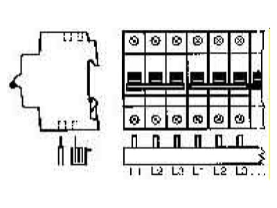 Mazeichnung ABB PS 3 60 Sammelschiene 3p  10qmm 60TE