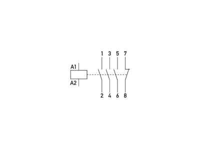 Circuit diagram Doepke HS 2 024AC 25 31 Installation contactor 24VAC 3 NO  1 NC
