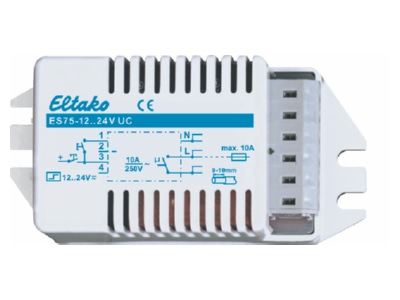 Product image 2 Eltako ES75 12  24V UC Latching relay 24   12V AC DC
