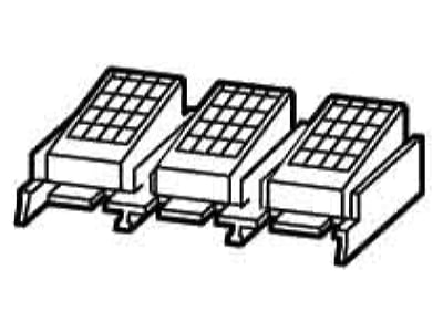 Dimensional drawing Eaton NZM2 XIPK Phase separation for ciruit breaker