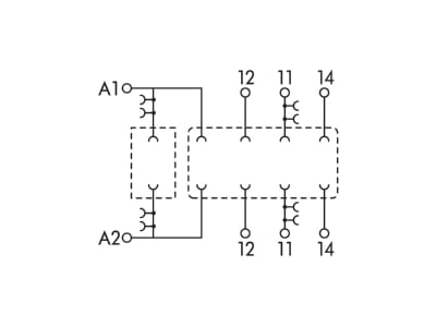 Schaltbild WAGO 788 100 Relaissockel 1 Wechsler