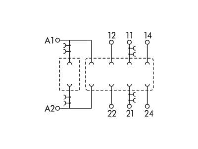 Schaltbild WAGO 788 103 Relaissockel 2 Wechsler