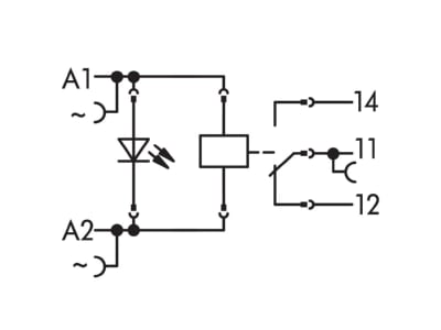 Schaltbild WAGO 788 508 Stecksockel m Relais 1W 230VAC 16A