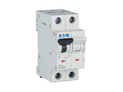 Product image view on the right 2 Eaton FAZ C2 1N Miniature circuit breaker 2 p C2A